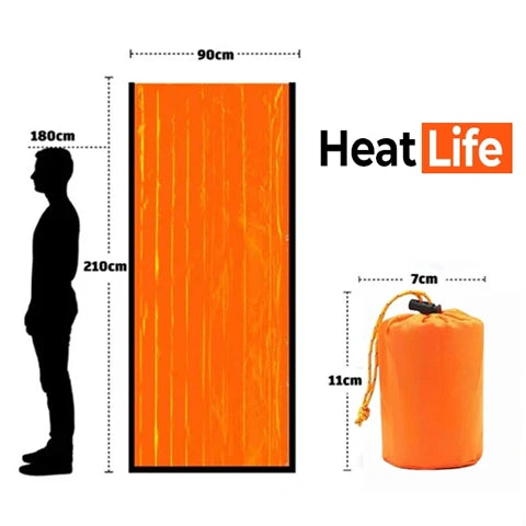 HeatLife  - Le Sac de Couchage d'Urgence Compact